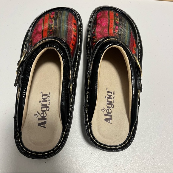 Alegria Seville Pink Mural Clogs Slip On Shoes 37 US 6.5 - 7 - Picture 3 of 9